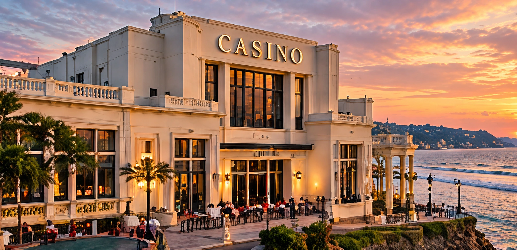 Façade d'un casino de style Art déco