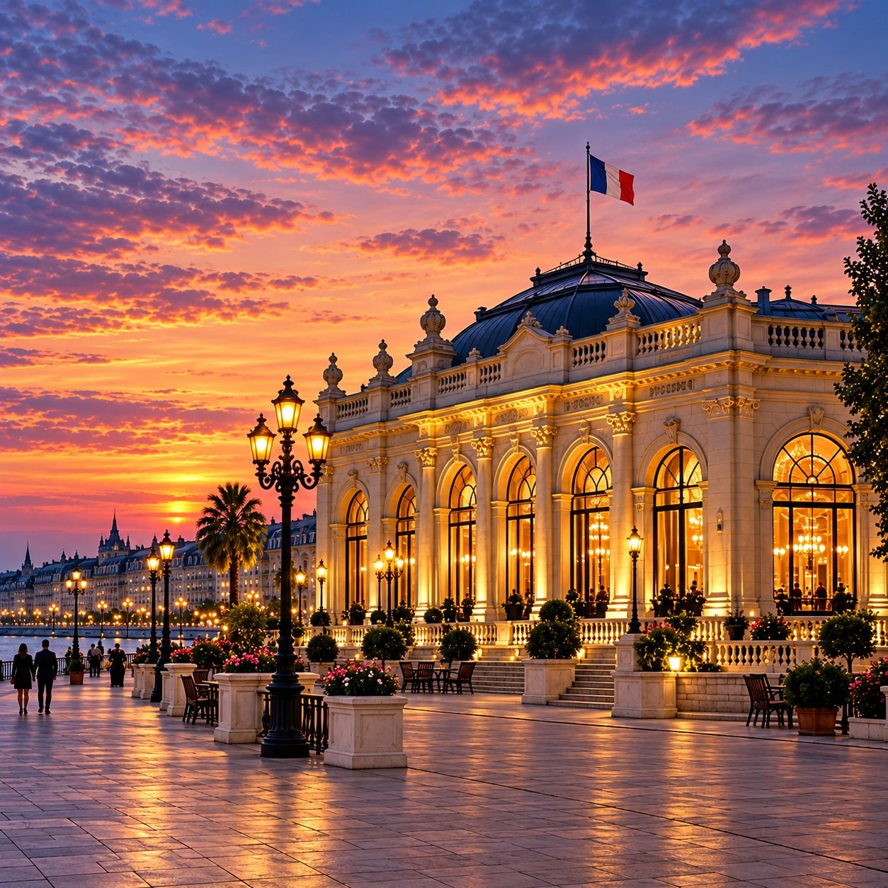 Casino français historique intégré au patrimoine architectural.