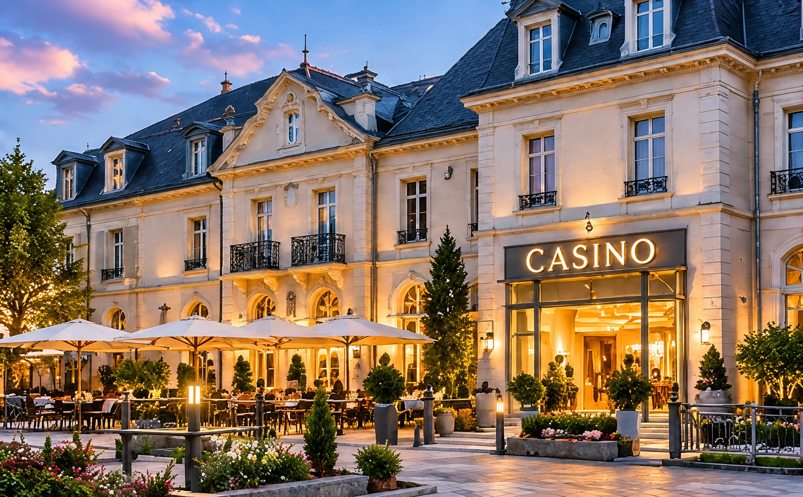 Charmant hôtel-casino régional niché dans la campagne de Franche-Comté