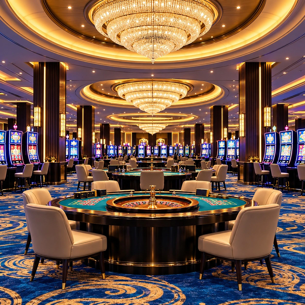 Intérieurs des casinos : lumière et circulation
